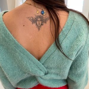 BA&SH open back Alpaca Bateau Neckline Sweater